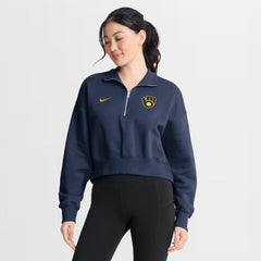 MLB Milwaukee Brewers Nike Women's Primetime Phoenix Fleece Half-Zip Sweatshirt