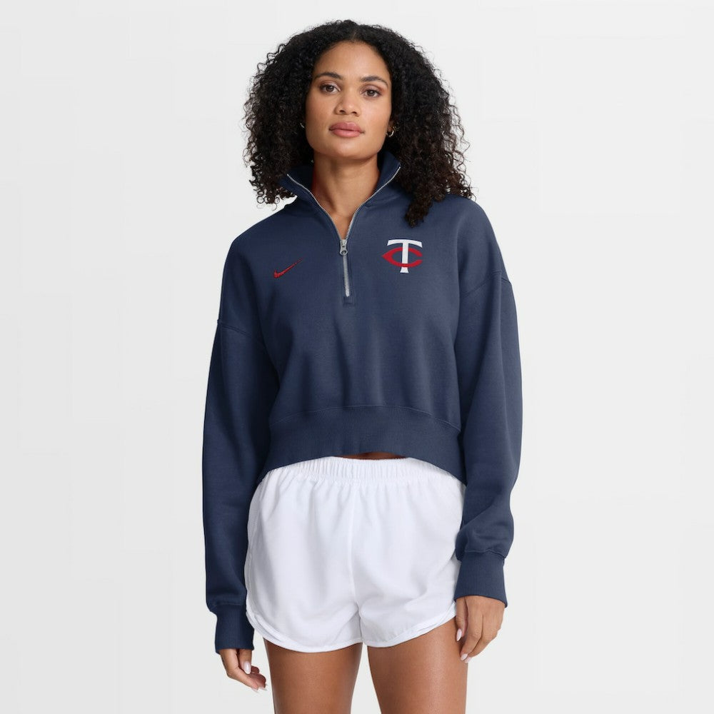 MLB Minnesota Twins Nike Women's Primetime Phoenix Fleece Half-Zip Sweatshirt