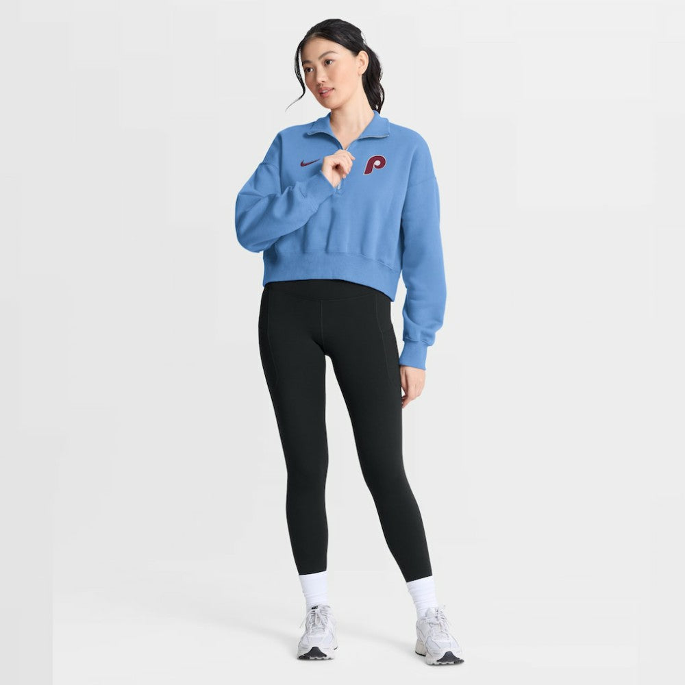 MLB Philadelphia Phillies Nike Women's Primetime Phoenix Fleece Half-Zip Sweatshirt