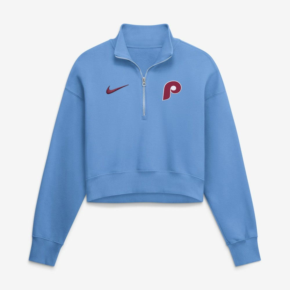 MLB Philadelphia Phillies Nike Women's Primetime Phoenix Fleece Half-Zip Sweatshirt