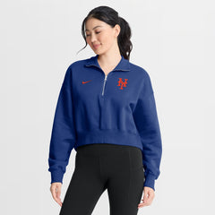MLB New York Mets Nike Women's Primetime Phoenix Fleece Half-Zip Sweatshirt