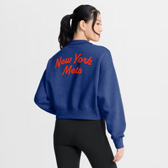 MLB New York Mets Nike Women's Primetime Phoenix Fleece Half-Zip Sweatshirt