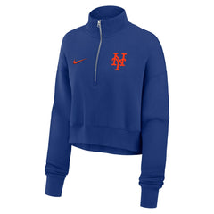 MLB New York Mets Nike Women's Primetime Phoenix Fleece Half-Zip Sweatshirt