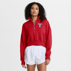 MLB Texas Rangers Nike Women's Primetime Phoenix Fleece Half-Zip Sweatshirt