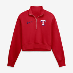 MLB Texas Rangers Nike Women's Primetime Phoenix Fleece Half-Zip Sweatshirt