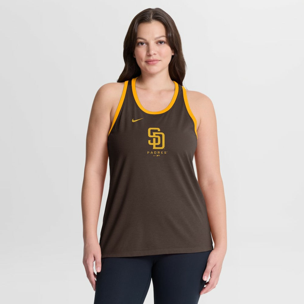 MLB San Diego Padres Nike Women's Tri-Blend Dri-FIT Racerback Tank Top