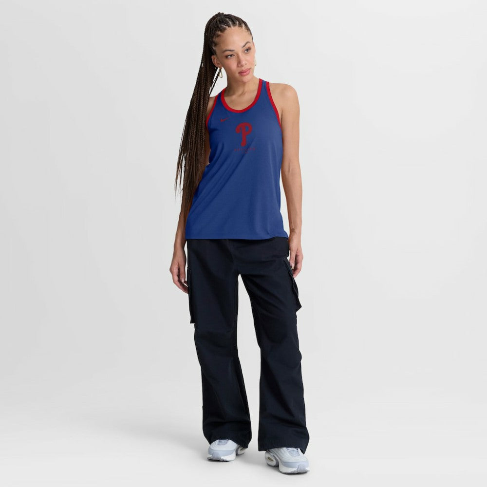 MLB Philadelphia Phillies Nike Women's Tri-Blend Dri-FIT Racerback Tank Top
