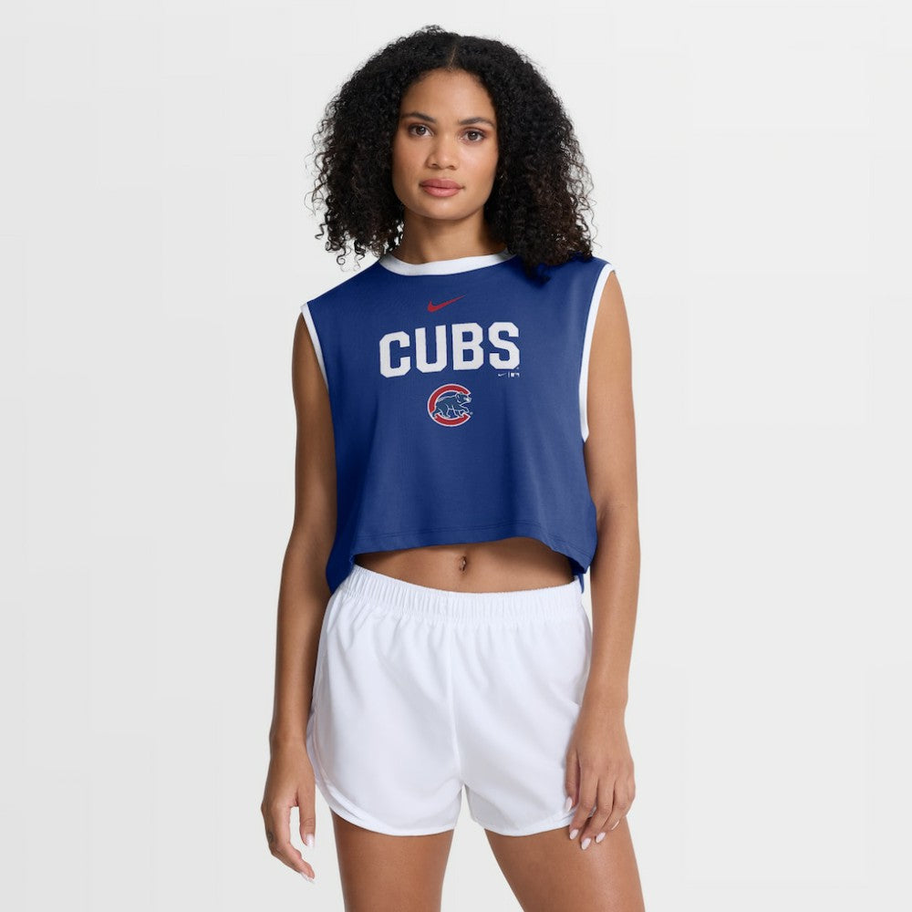 MLB Chicago Cubs Nike Women's Primetime Loose Dri-FIT Cropped Tank Top