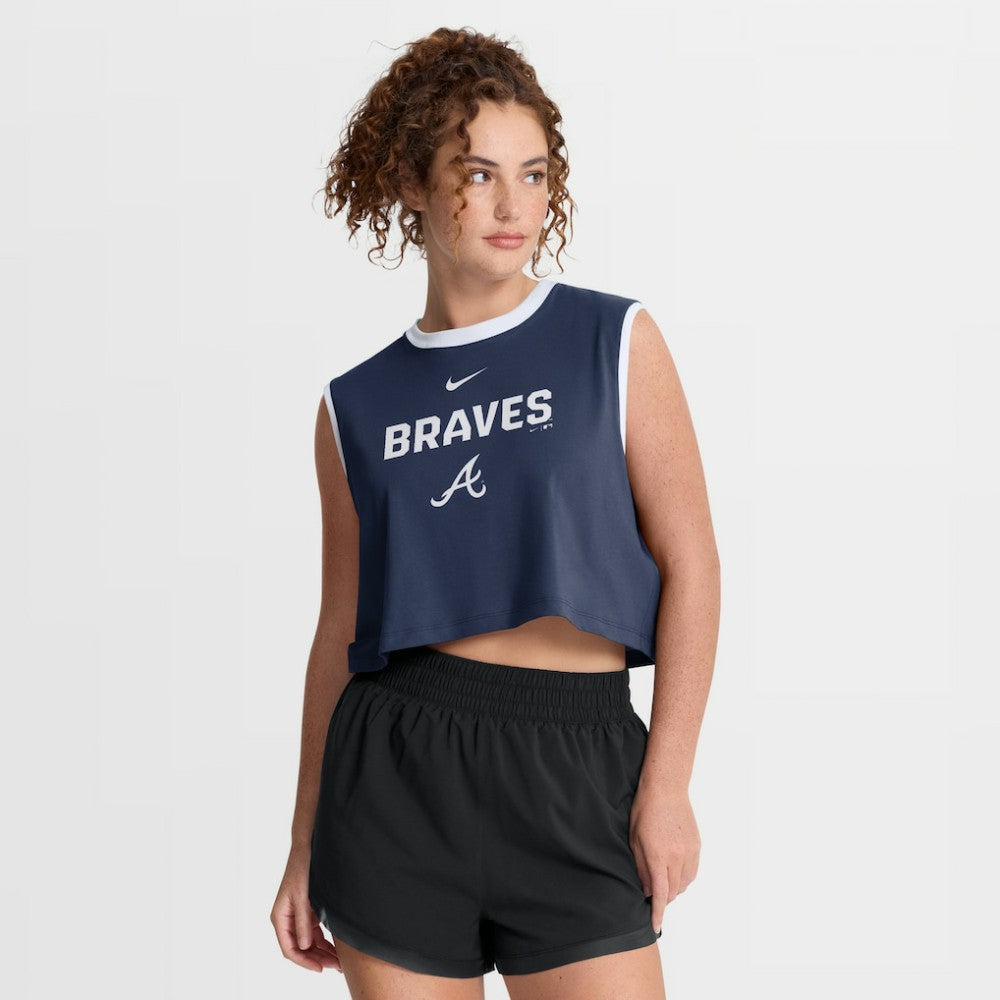 MLB Atlanta Braves Nike Women's Primetime Loose Dri-FIT Cropped Tank Top