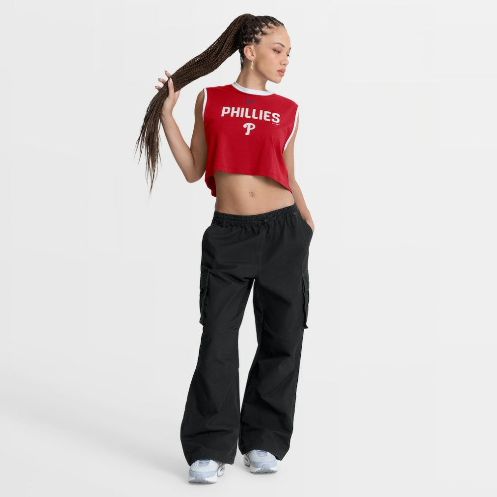 MLB Philadelphia Phillies Nike Women's Primetime Loose Dri-FIT Cropped Tank Top