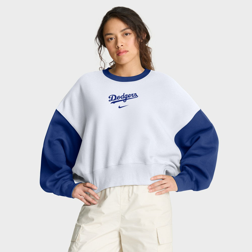 MLB Los Angeles Dodgers Nike Women's Oversized High Hip Fleece Sweatshirt