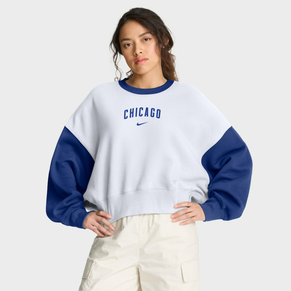 MLB Chicago Cubs Nike Women's Oversized High Hip Fleece Sweatshirt
