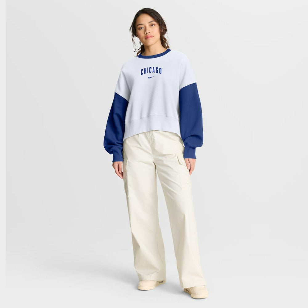 MLB Chicago Cubs Nike Women's Oversized High Hip Fleece Sweatshirt