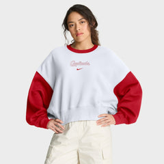 MLB St. Louis Cardinals Nike Women's Oversized High Hip Fleece Sweatshirt