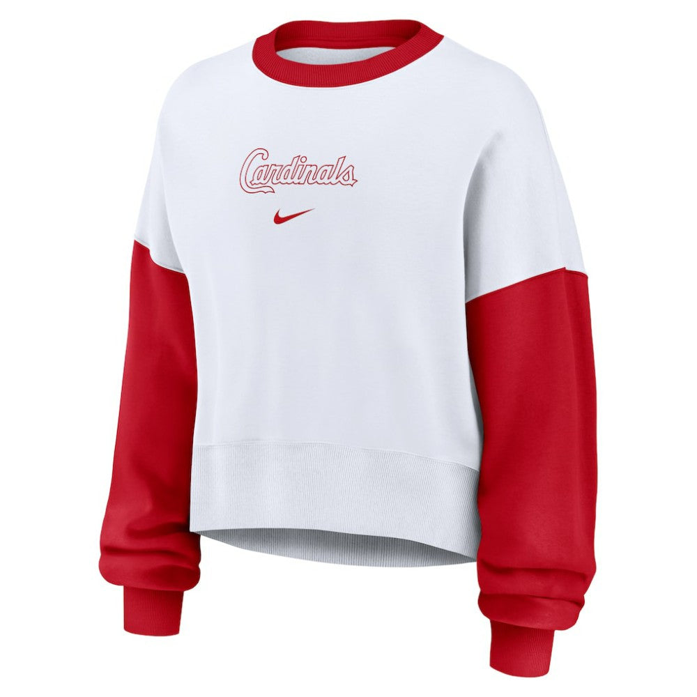 MLB St. Louis Cardinals Nike Women's Oversized High Hip Fleece Sweatshirt