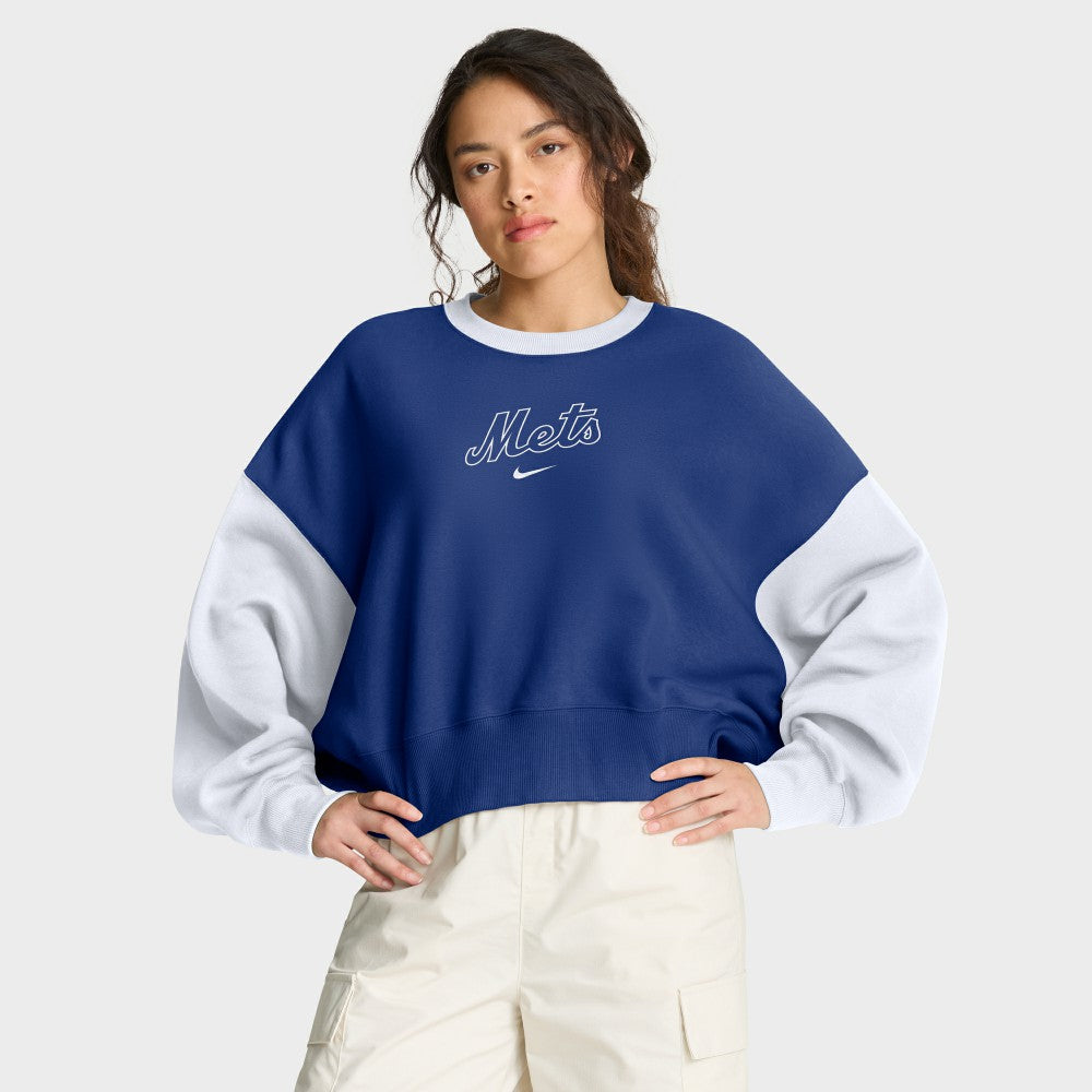 MLB New York Mets Nike Women's Oversized High Hip Fleece Sweatshirt