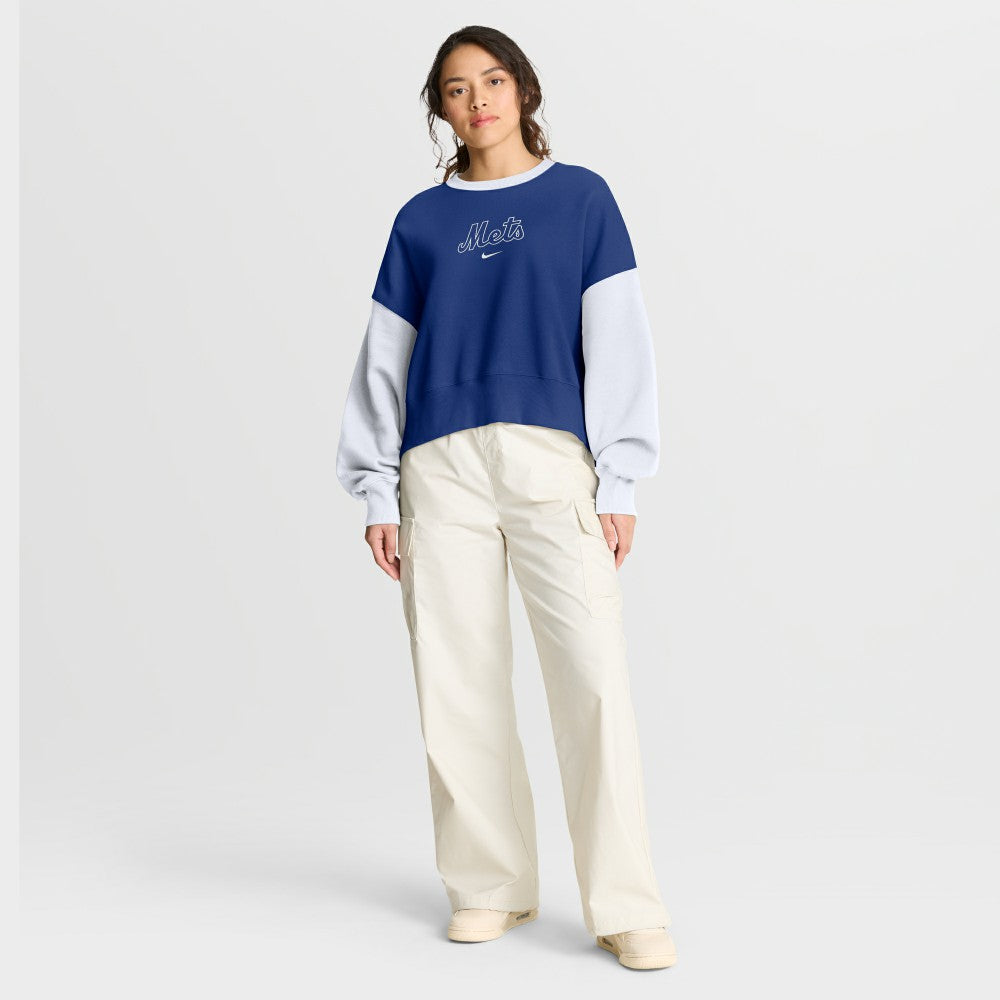 MLB New York Mets Nike Women's Oversized High Hip Fleece Sweatshirt