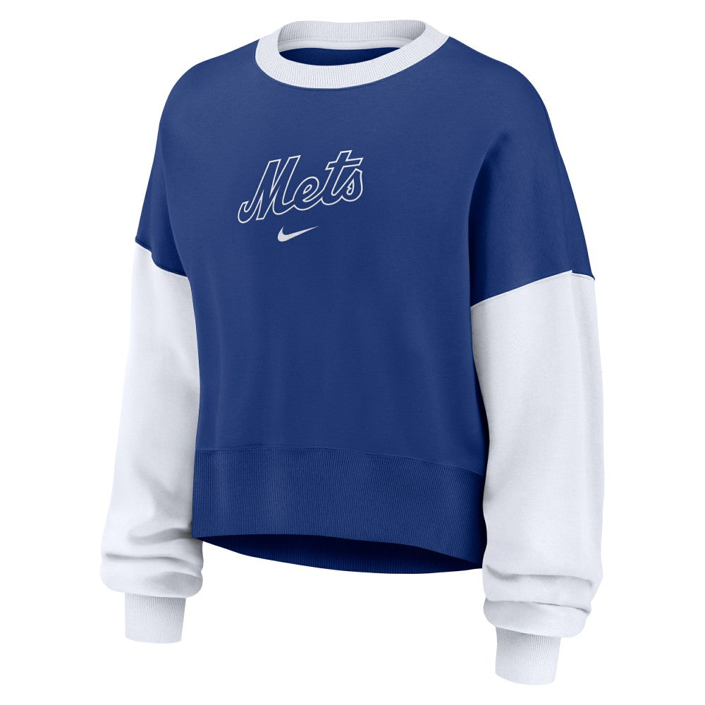 MLB New York Mets Nike Women's Oversized High Hip Fleece Sweatshirt