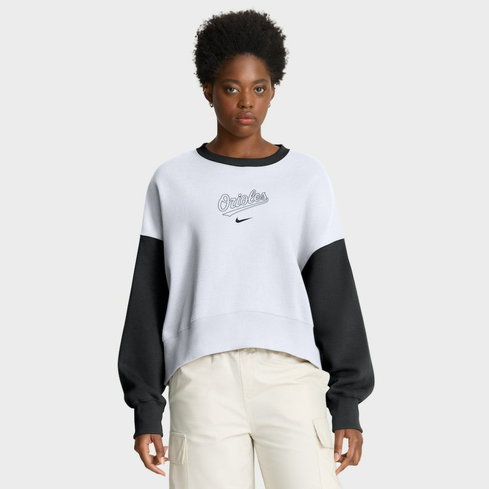 MLB Baltimore Orioles Nike Women's Oversized High Hip Fleece Sweatshirt