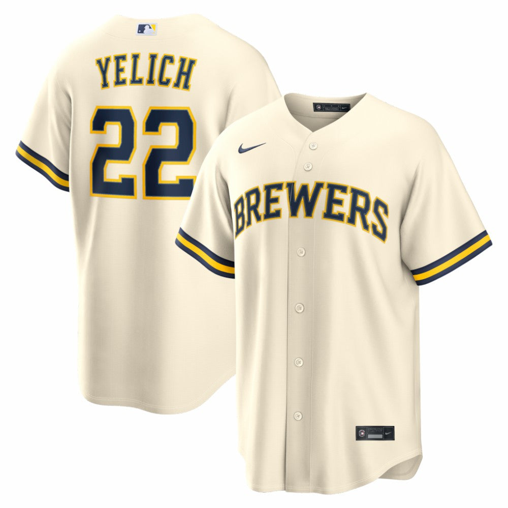 MLB Christian Yelich Milwaukee Brewers Nike Home Replica Jersey