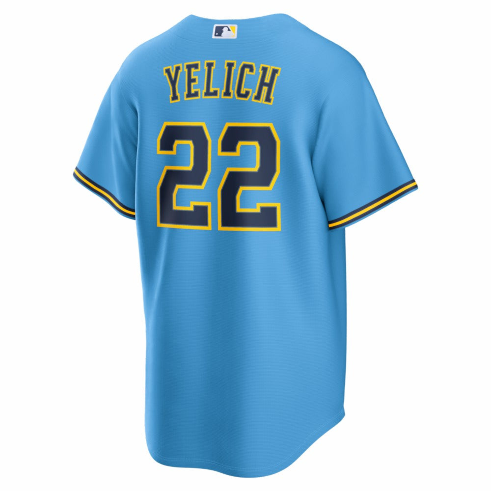 MLB Christian Yelich Milwaukee Brewers Nike Road Replica Jersey