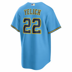 MLB Christian Yelich Milwaukee Brewers Nike Road Replica Jersey