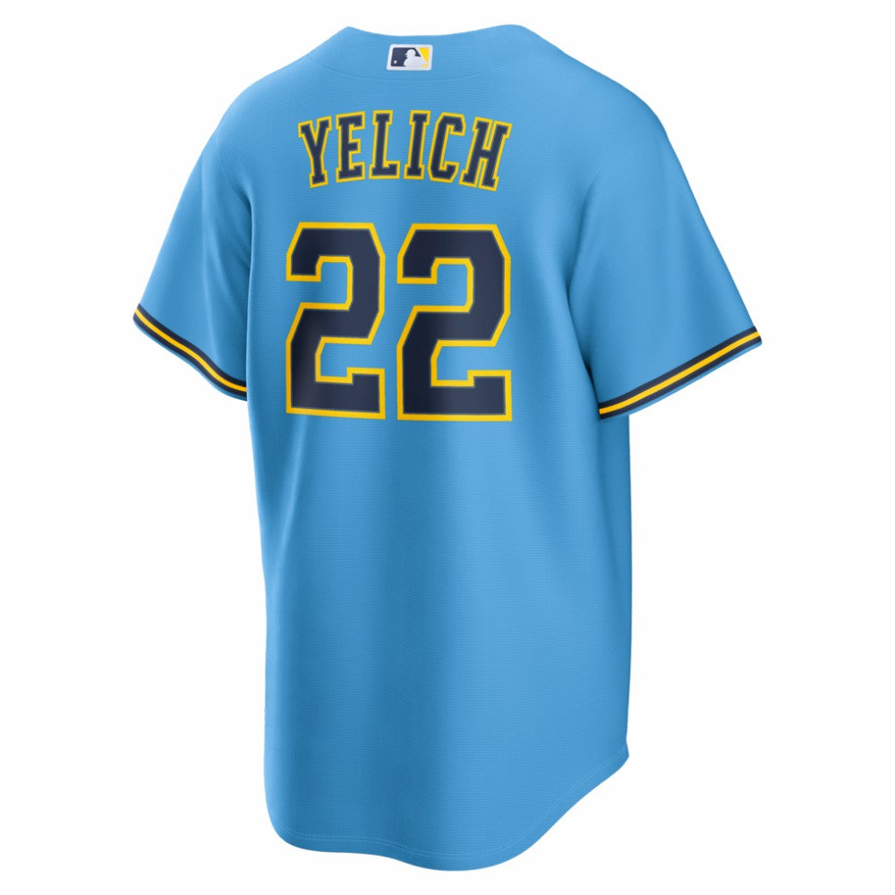 MLB Christian Yelich Milwaukee Brewers Nike Road Replica Jersey