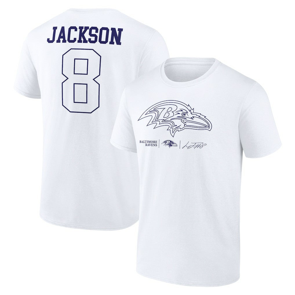 Lamar Jackson  Tonal Name & Number T-Shirt - Baltimore Ravens