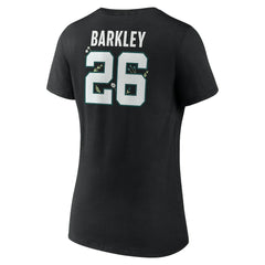 Saquon Barkley  Women's Floral Name & Number V-Neck T-Shirt - Philadelphia Eagles