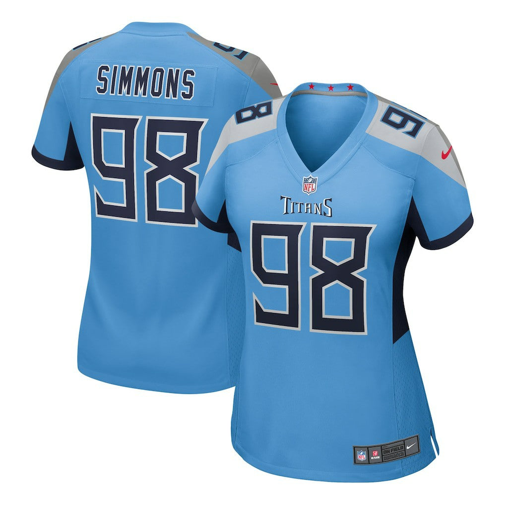 Jeffery Simmons  Women's Team Game Jersey - Tennessee Titans