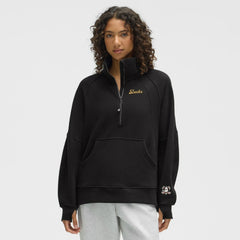 NHL Black|Black Anaheim Ducks lululemon Women's Long Scuba Oversized Half-Zip Funnel Neck