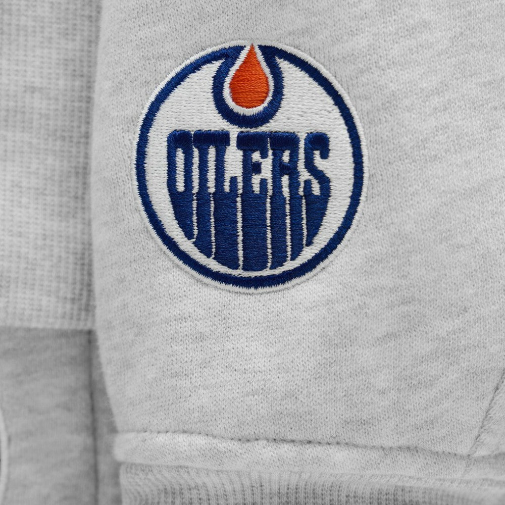 NHL Heathered Core Ultra Light Grey|Heathered Core Ultra Light Grey Edmonton Oilers lululemon Women's Long Scuba Oversized Half-Zip Funnel Neck