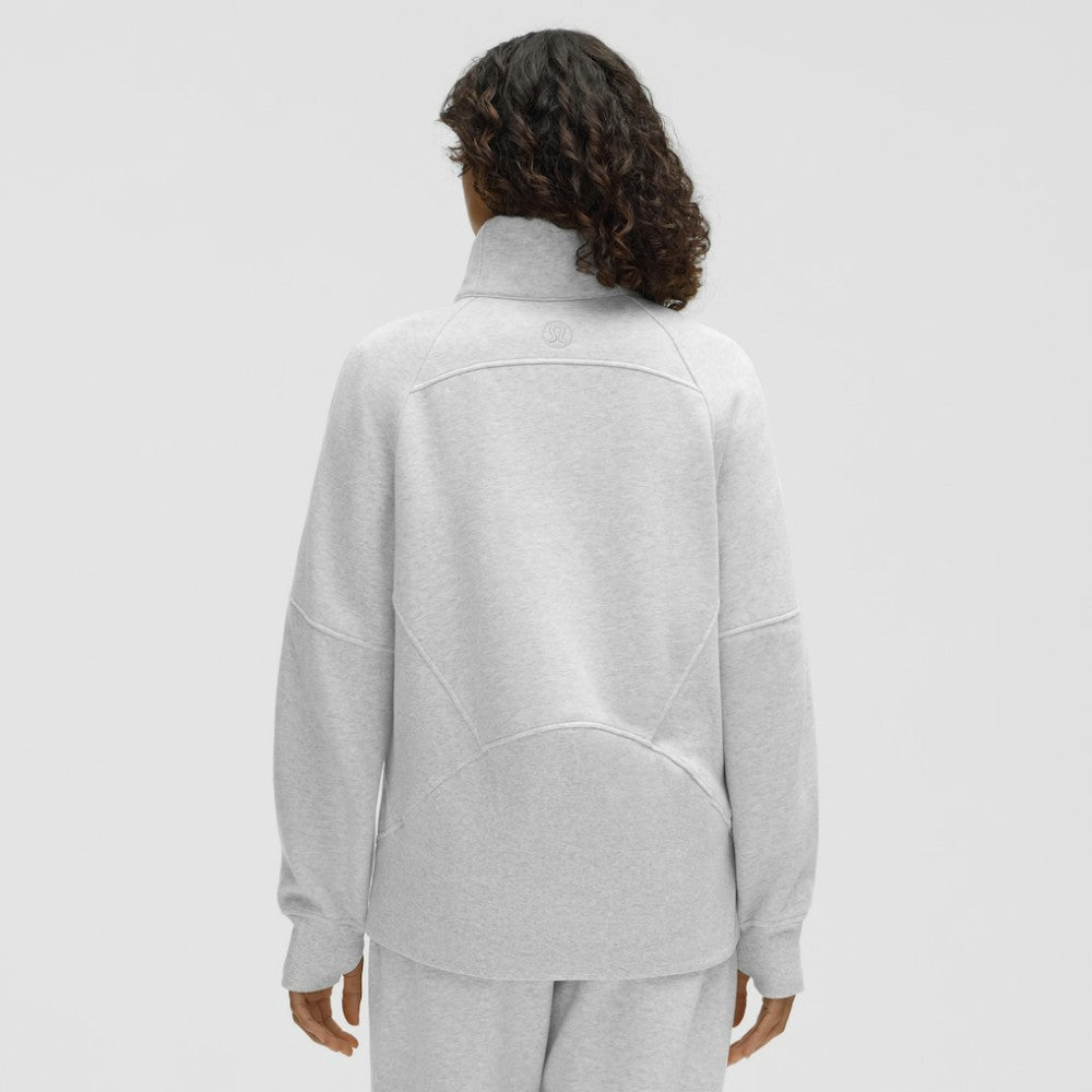 NHL Heathered Core Ultra Light Grey|Heathered Core Ultra Light Grey Minnesota Wild lululemon Women's Long Scuba Oversized Half-Zip Funnel Neck