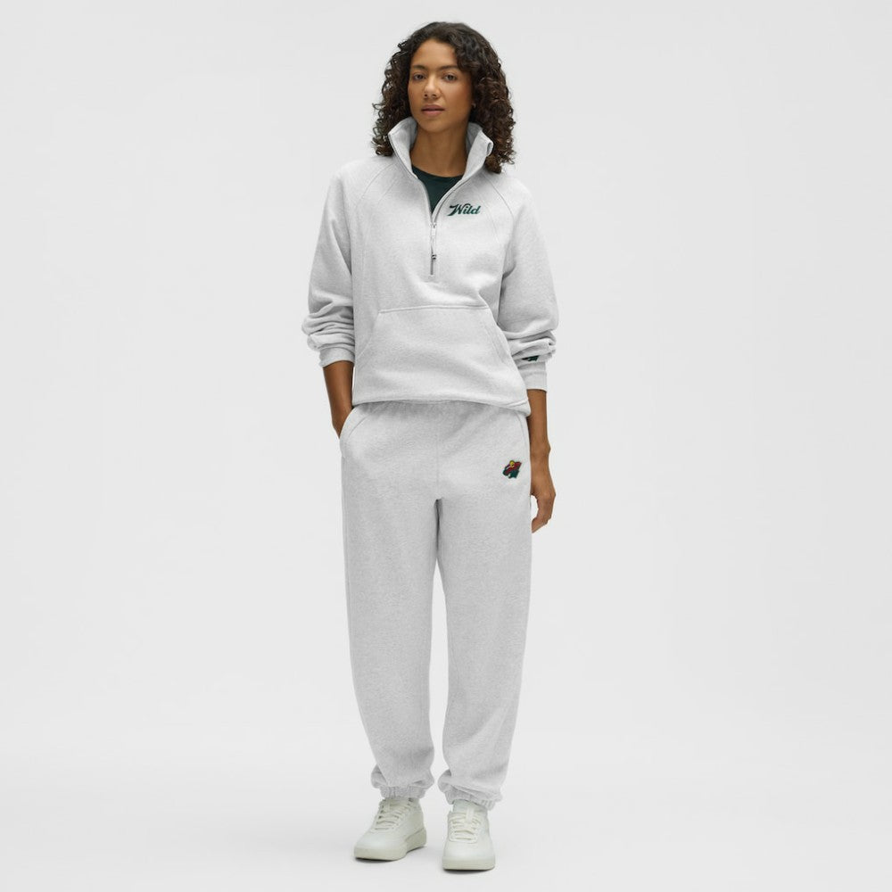 NHL Heathered Core Ultra Light Grey|Heathered Core Ultra Light Grey Minnesota Wild lululemon Women's Long Scuba Oversized Half-Zip Funnel Neck