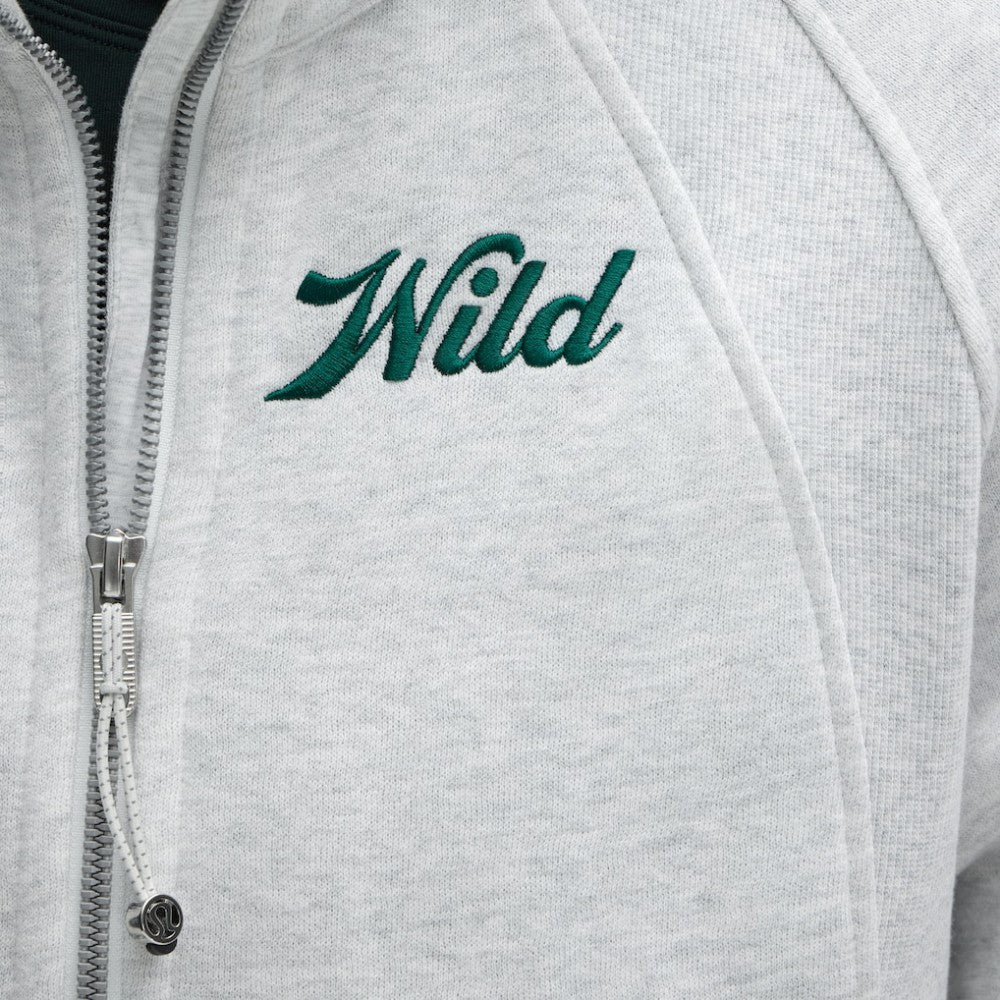 NHL Heathered Core Ultra Light Grey|Heathered Core Ultra Light Grey Minnesota Wild lululemon Women's Long Scuba Oversized Half-Zip Funnel Neck