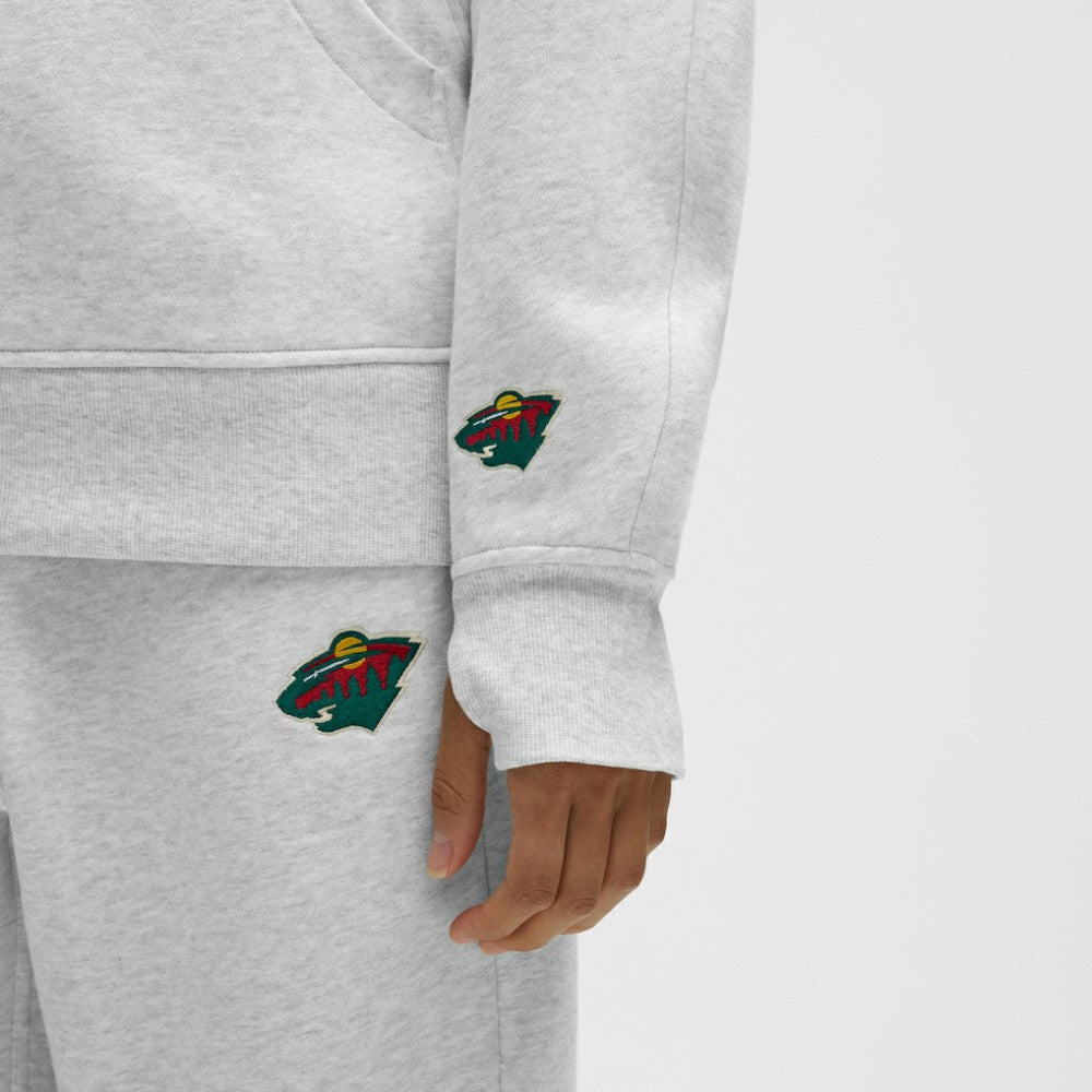 NHL Heathered Core Ultra Light Grey|Heathered Core Ultra Light Grey Minnesota Wild lululemon Women's Long Scuba Oversized Half-Zip Funnel Neck