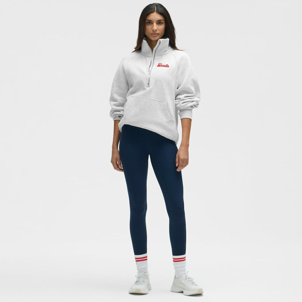 NHL Heathered Core Ultra Light Grey|Heathered Core Ultra Light Grey New Jersey Devils lululemon Women's Long Scuba Oversized Half-Zip Funnel Neck