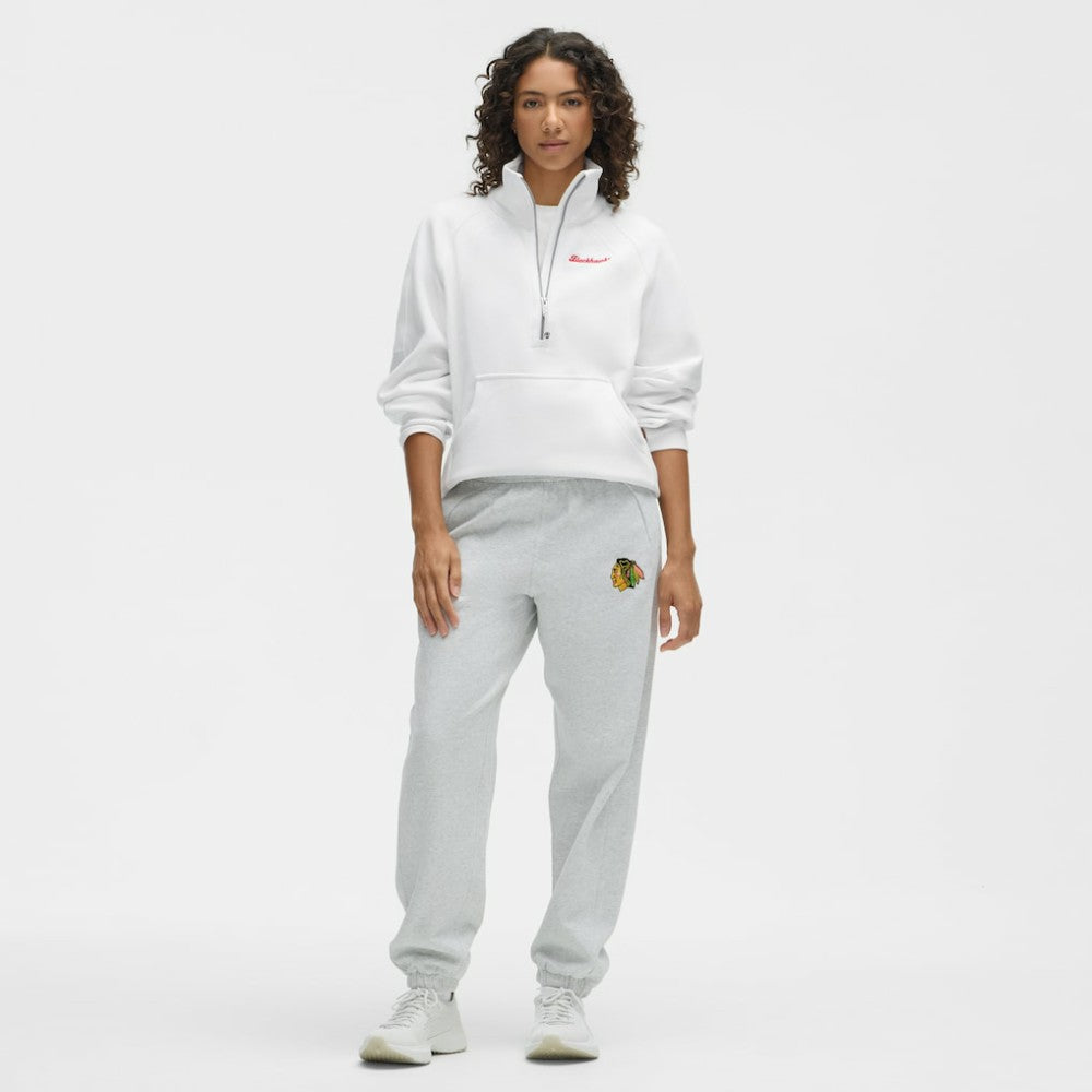 NHL White|White Chicago Blackhawks lululemon Women's Long Scuba Oversized Half-Zip Funnel Neck
