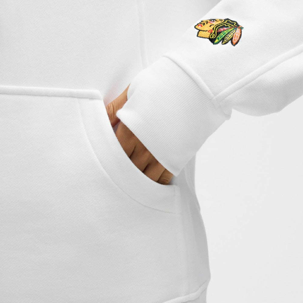 NHL White|White Chicago Blackhawks lululemon Women's Long Scuba Oversized Half-Zip Funnel Neck