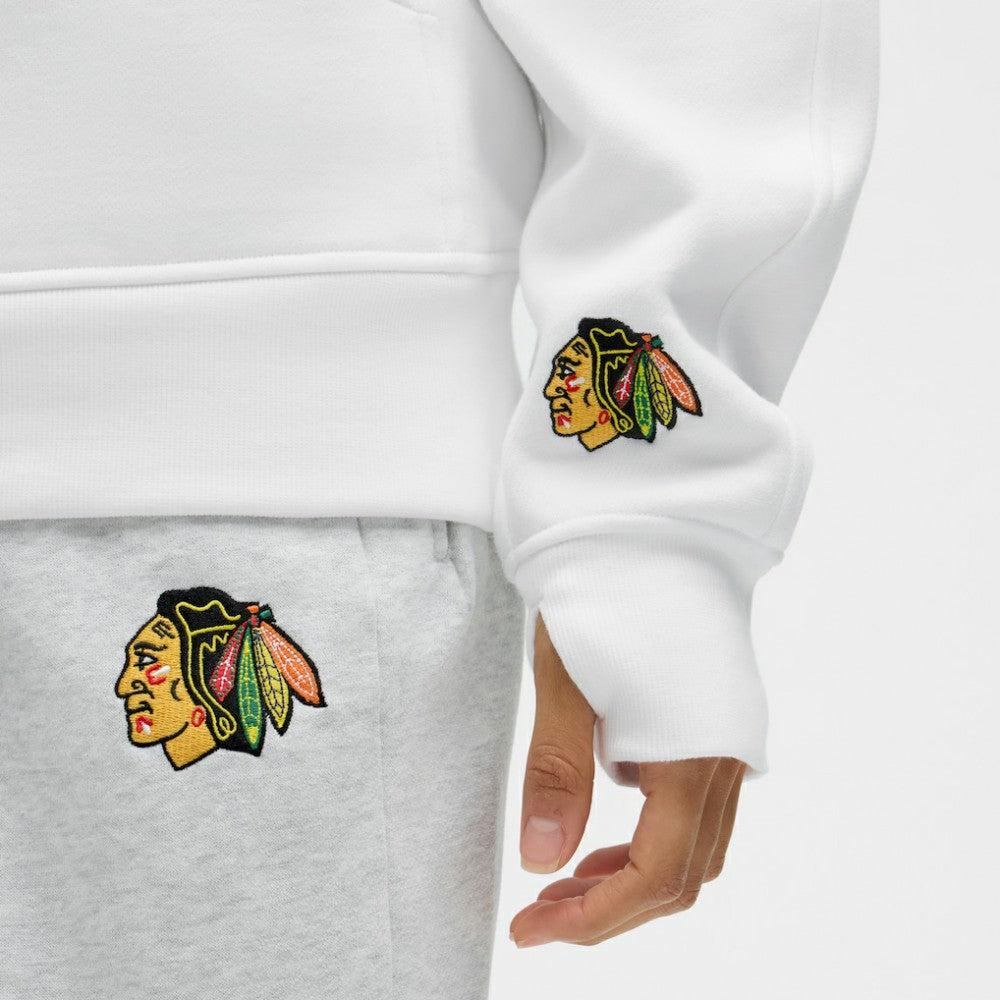 NHL White|White Chicago Blackhawks lululemon Women's Long Scuba Oversized Half-Zip Funnel Neck