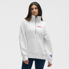 NHL Heathered Core Ultra Light Grey|Heathered Core Ultra Light Grey New York Rangers lululemon Women's Long Scuba Oversized Half-Zip Funnel Neck