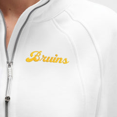 NHL White|White Boston Bruins lululemon Women's Long Scuba Oversized Half-Zip Funnel Neck