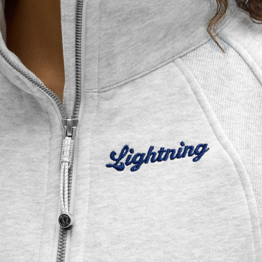 NHL Heathered Core Ultra Light Grey|Heathered Core Ultra Light Grey Tampa Bay Lightning lululemon Women's Long Scuba Oversized Half-Zip Funnel Neck