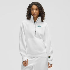 NHL White|White Minnesota Wild lululemon Women's Long Scuba Oversized Half-Zip Funnel Neck