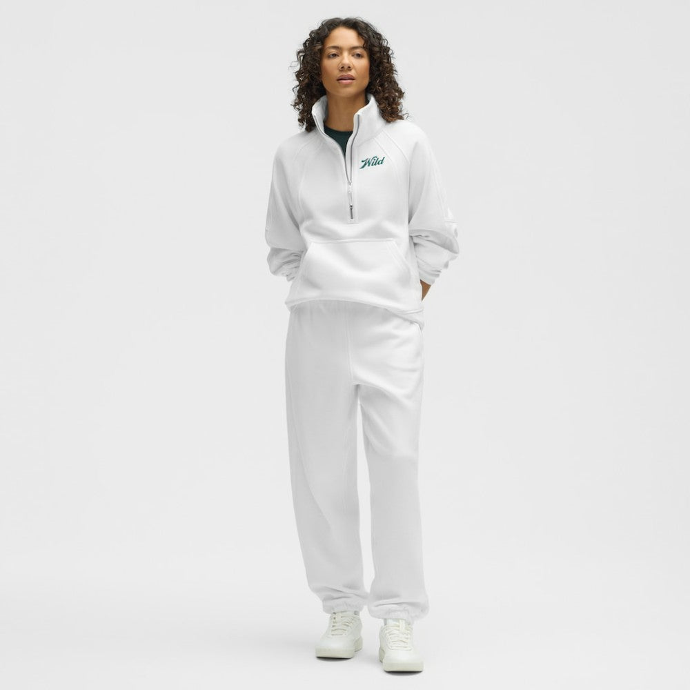 NHL White|White Minnesota Wild lululemon Women's Long Scuba Oversized Half-Zip Funnel Neck