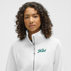 NHL White|White Minnesota Wild lululemon Women's Long Scuba Oversized Half-Zip Funnel Neck