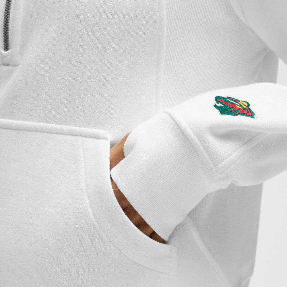 NHL White|White Minnesota Wild lululemon Women's Long Scuba Oversized Half-Zip Funnel Neck