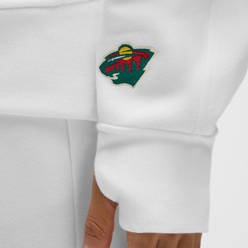 NHL White|White Minnesota Wild lululemon Women's Long Scuba Oversized Half-Zip Funnel Neck