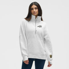 NHL Heathered Core Ultra Light Grey|Heathered Core Ultra Light Grey Vegas Golden Knights lululemon Women's Long Scuba Oversized Half-Zip Funnel Neck
