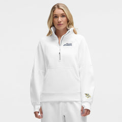 NHL White|White Nashville Predators lululemon Women's Long Scuba Oversized Half-Zip Funnel Neck